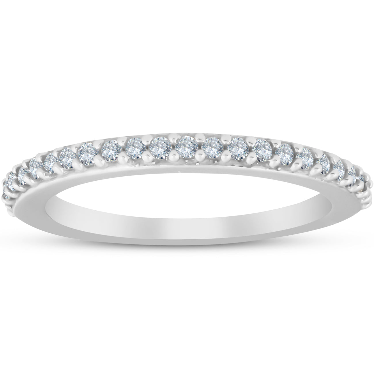 1/4ct Diamond Wedding Ring 14K White Gold Anniversary