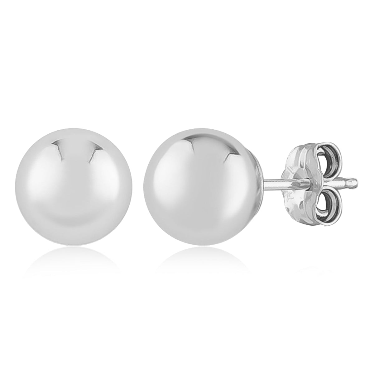 Sterling Silver 8MM Ball Stud Earring