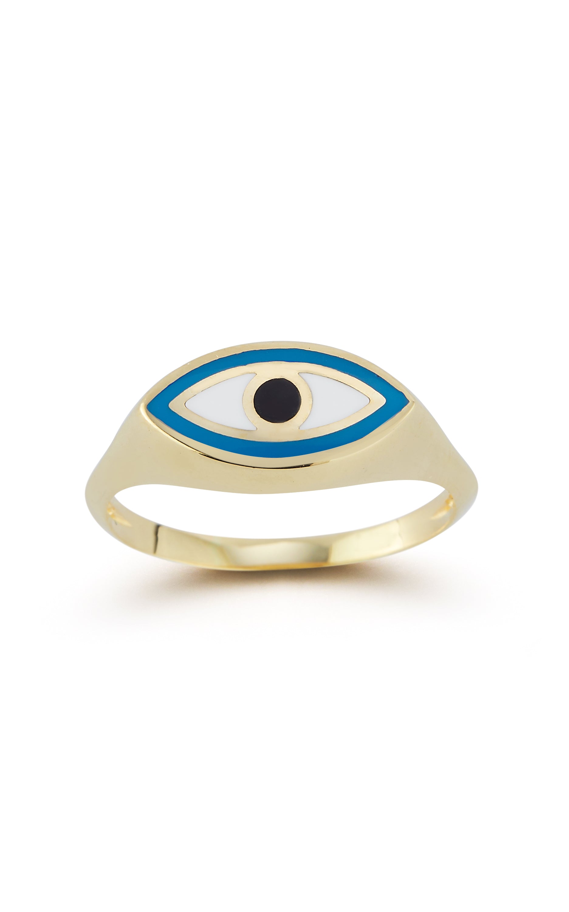 14K Gold Evil Eye Ring