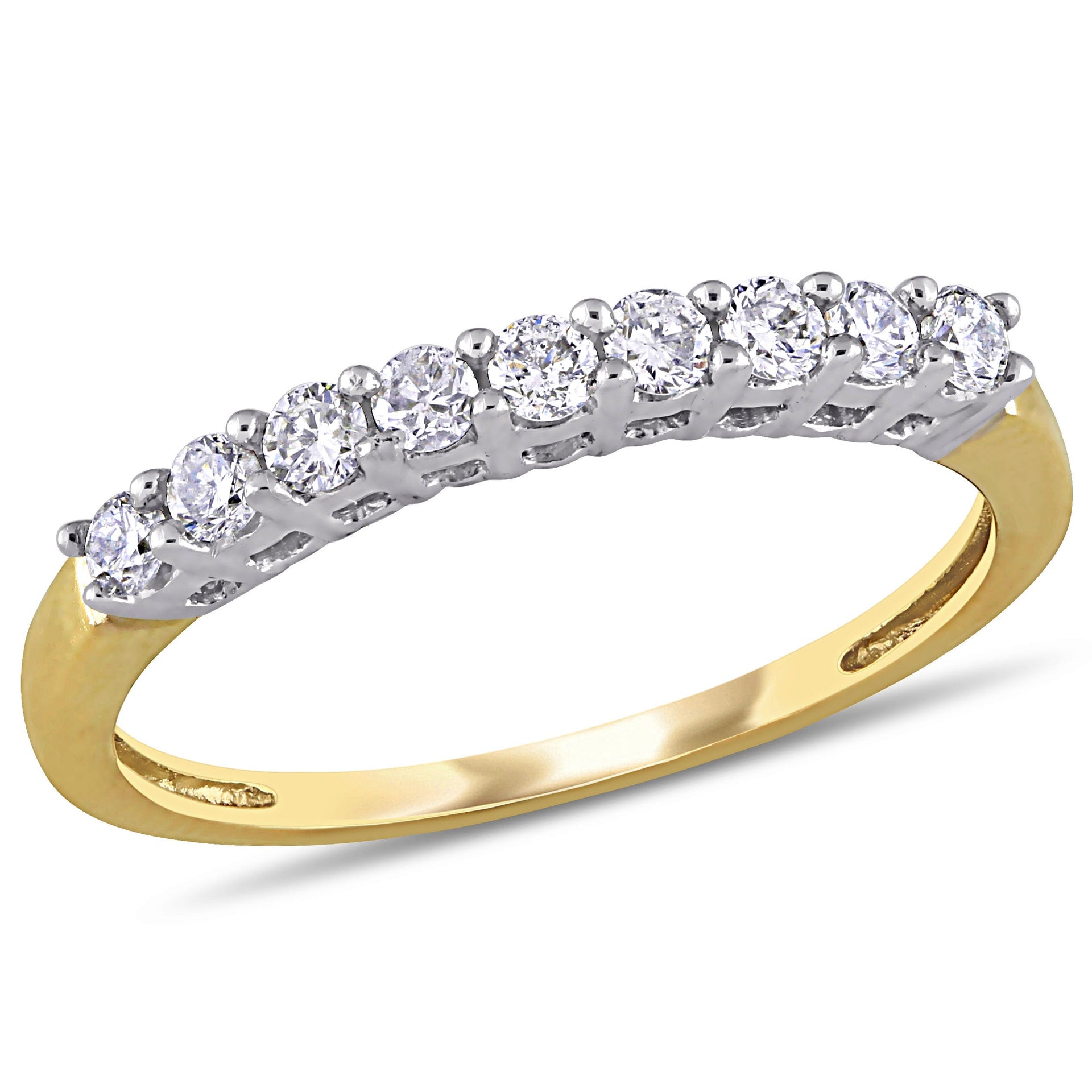 Mimi & Max 1/4ct TW Diamond Anniversary Band 10k Yellow Gold