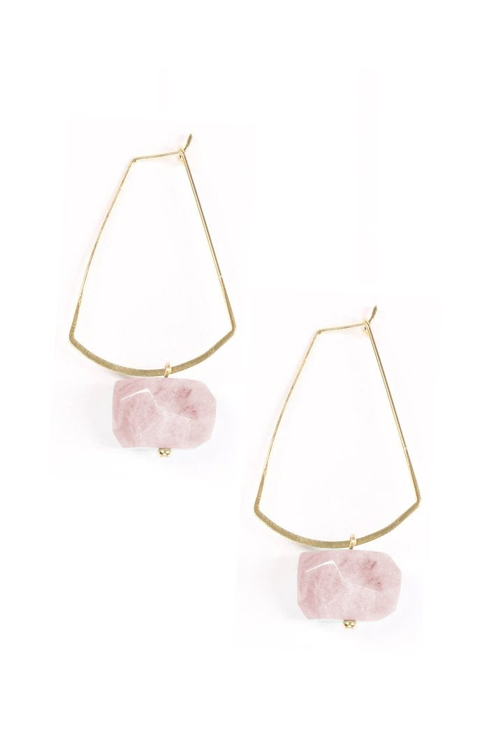Sofia Rose Quartz Earrings