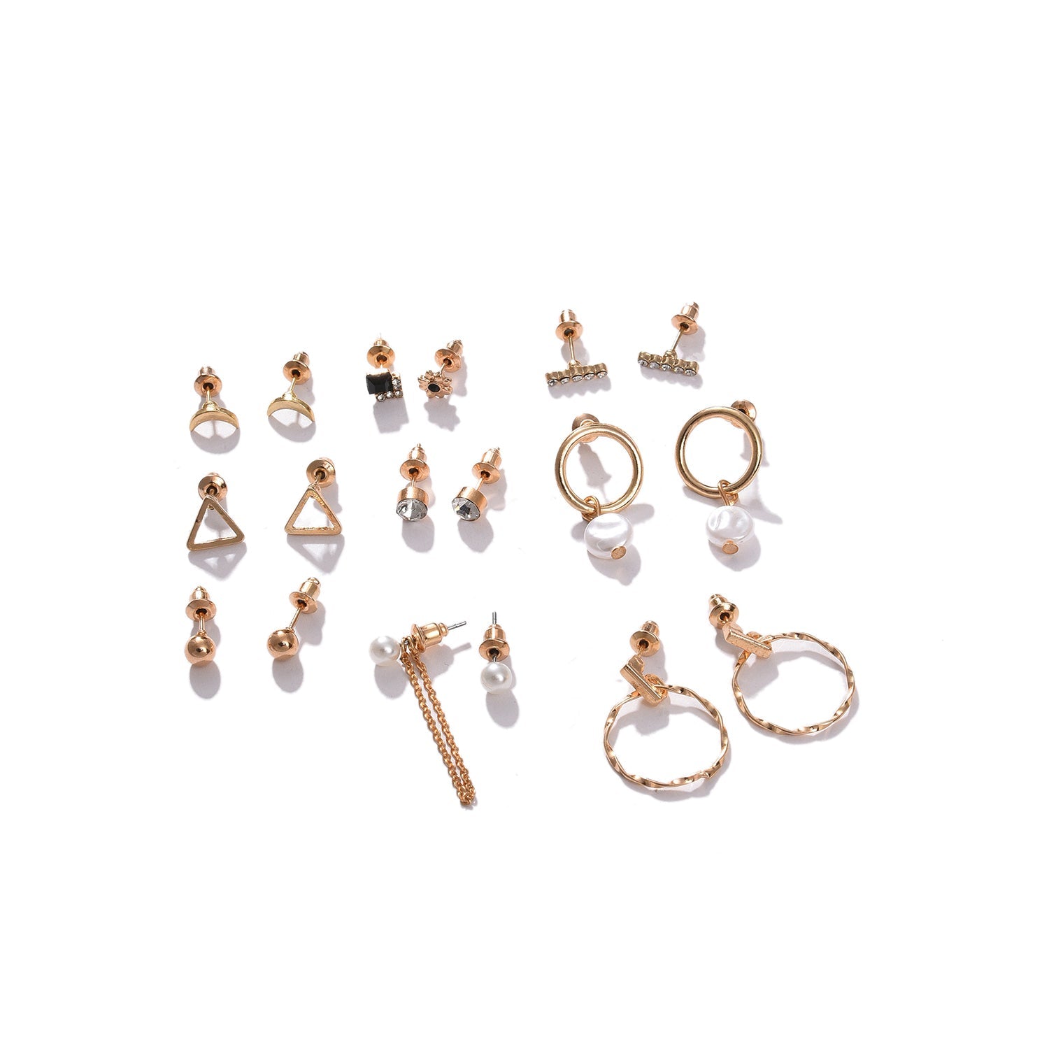 Gold-toned Contemporary Studs Earrings