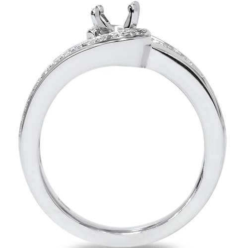 1/3ct Diamond Engagement Setting 14K White Gold