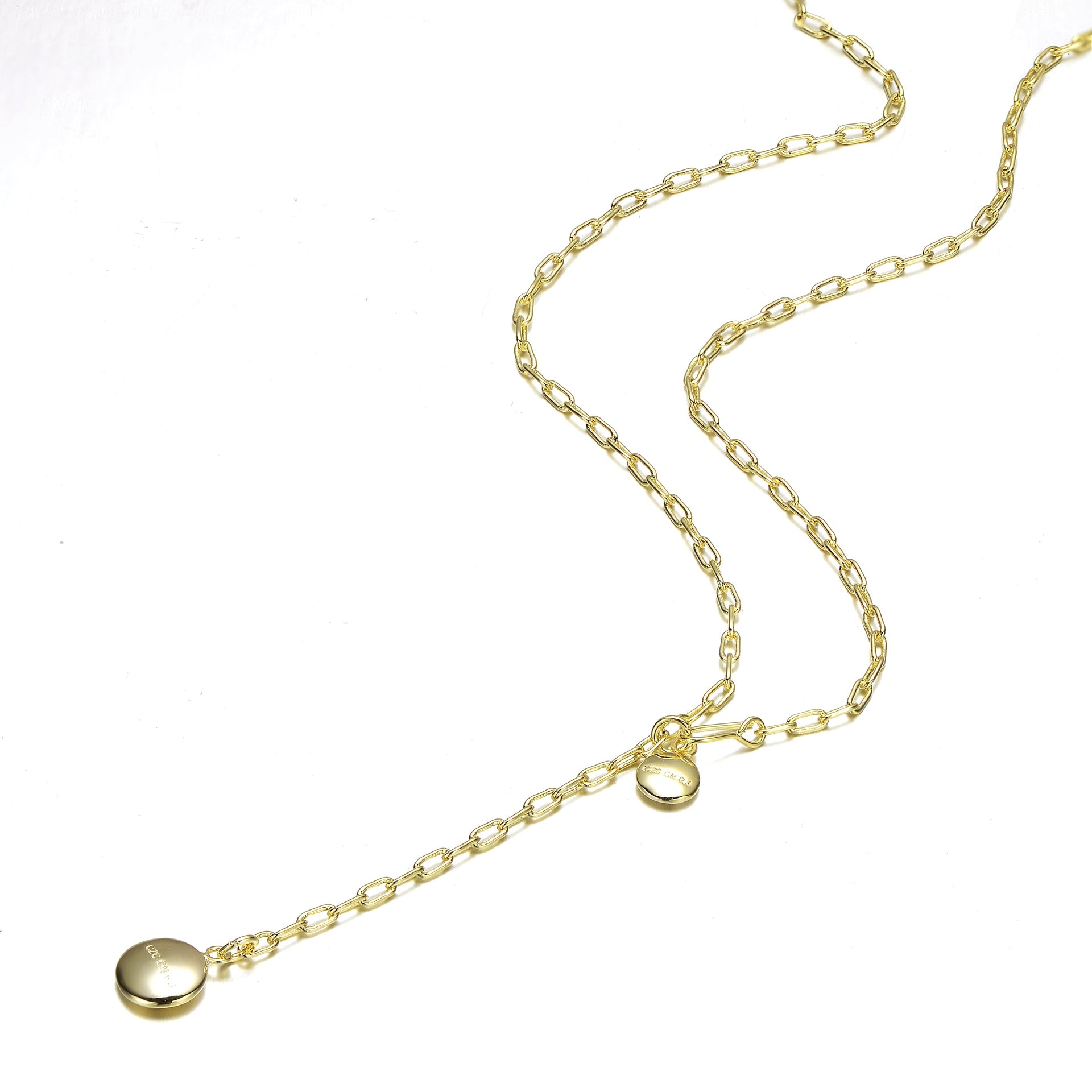 14k Gold Plated Y Neck Necklace