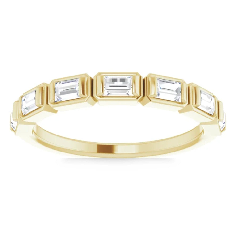 5/8 ct Baguette Cut Wedding Ring Anniversary Band 14k Gold Lab Grown