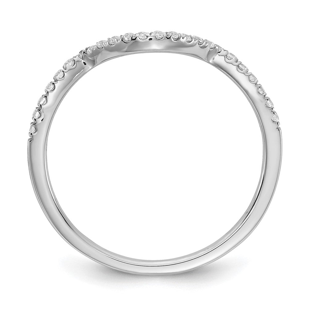 14k White Gold Lab Grown Diamond Wedding Band Ring 0.16ct Clarity- VS Color- G-H