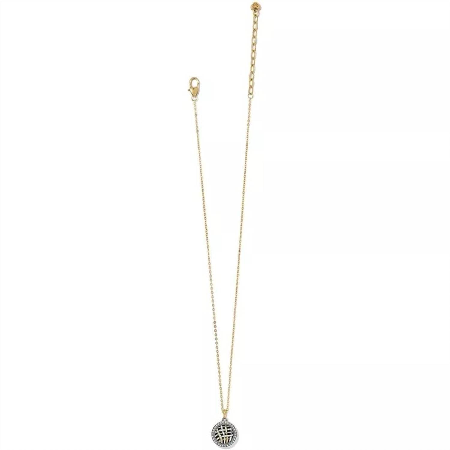 Women's Neptune's Rings Woven Petite Necklace In Gold-silver