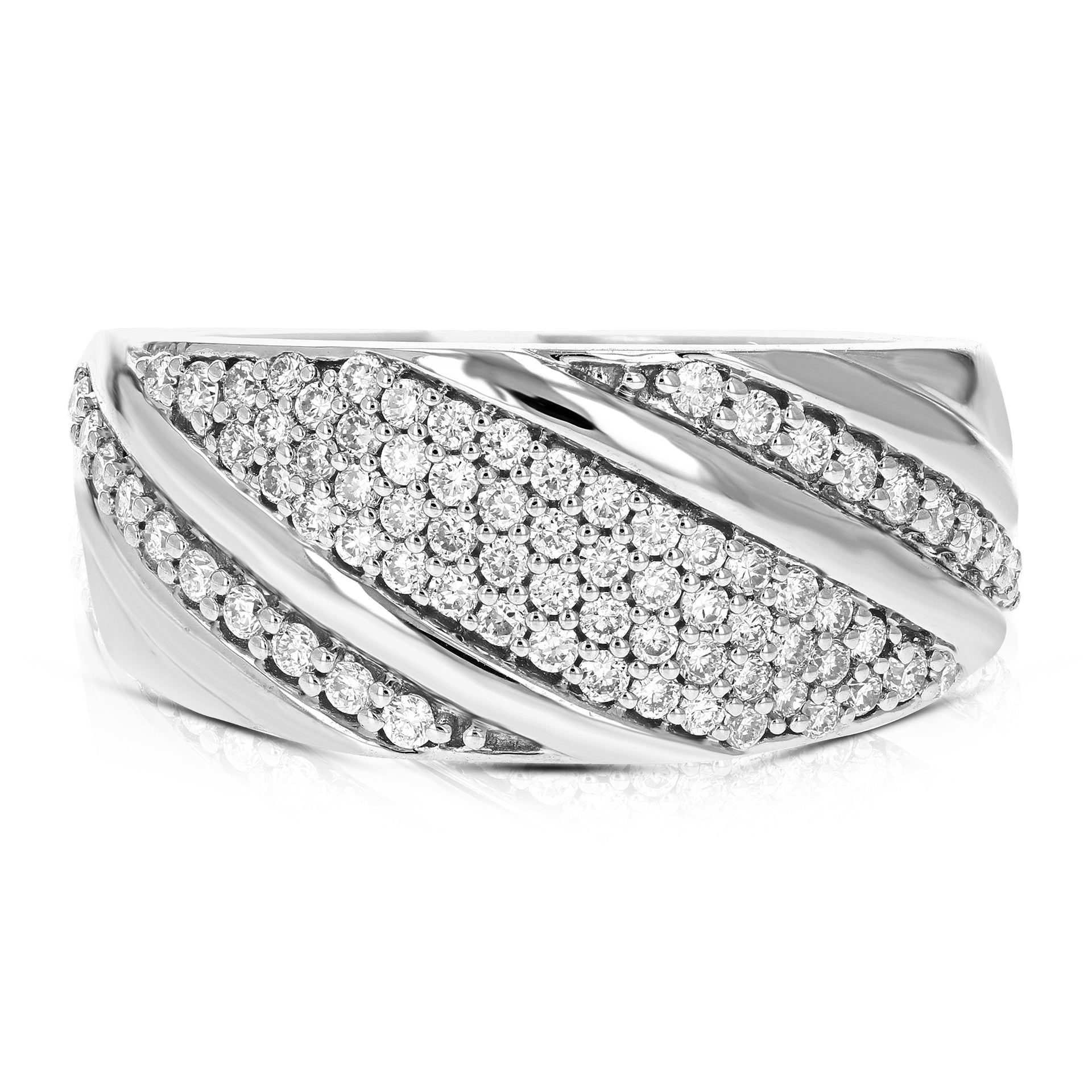 1/2 cttw 74 Stones Round Cut Lab Grown Diamond Engagement Ring .925 Sterling Silver Prong Set