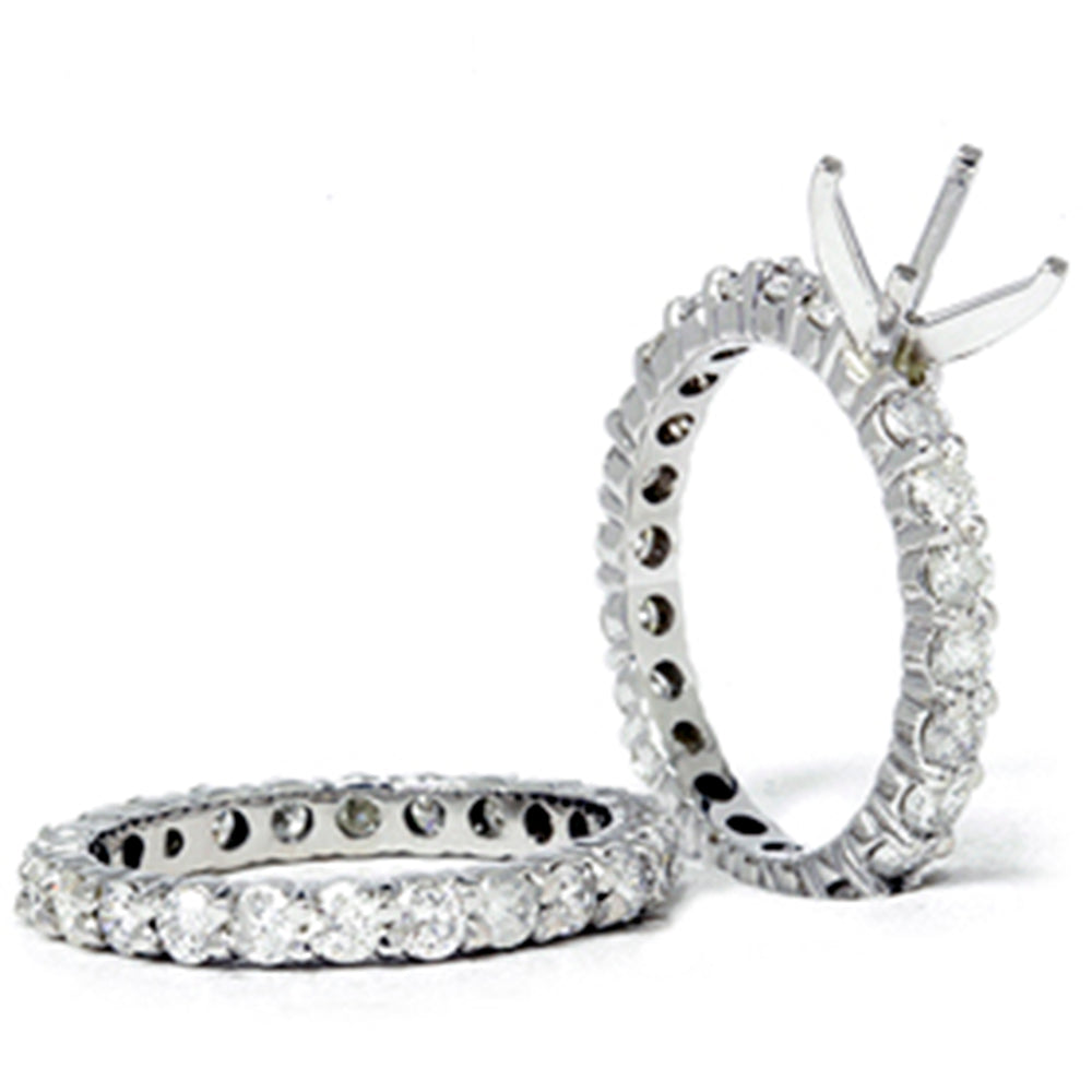 4ct Diamond Eternity Engagement Wedding Ring Setting