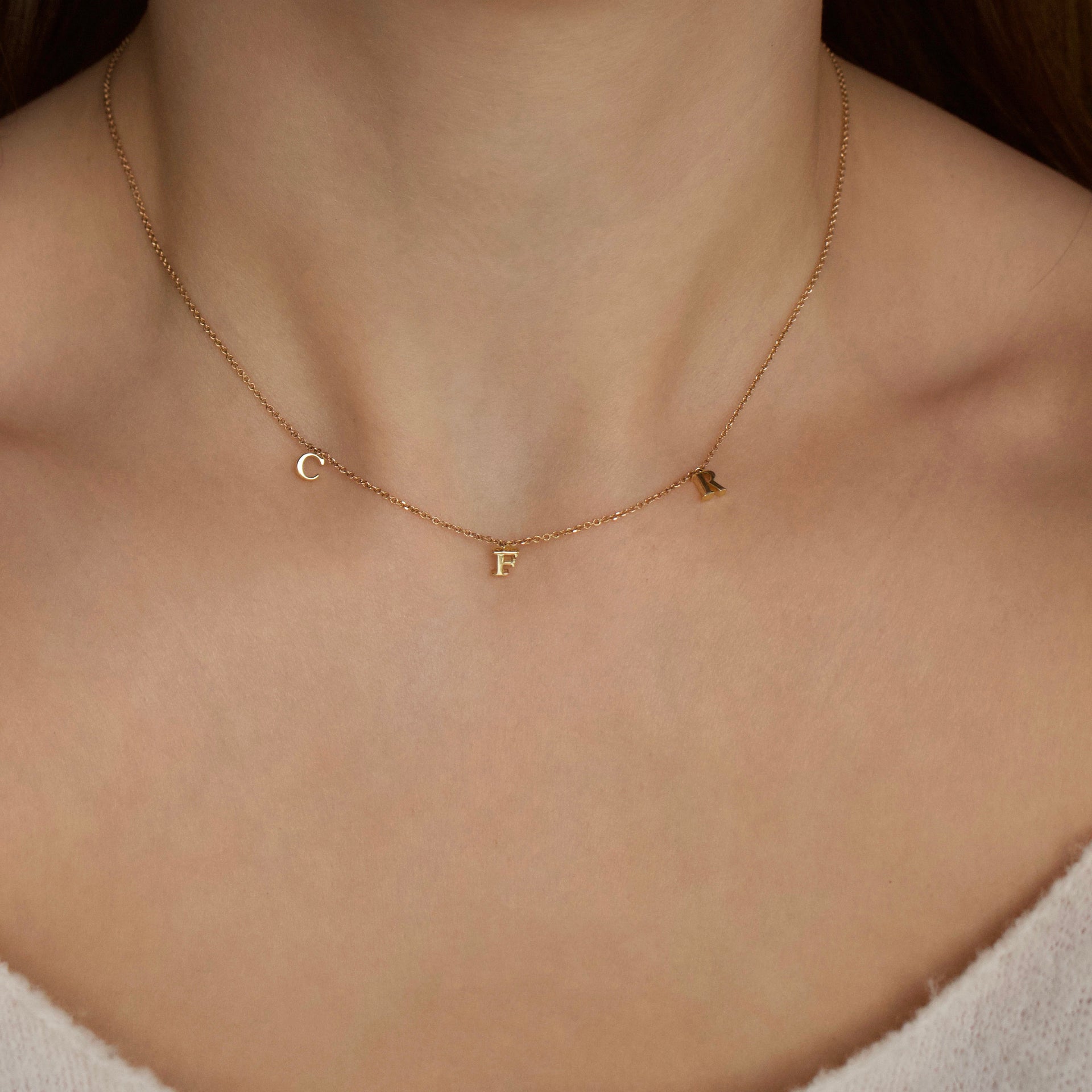 Custom Made Drop Initial Necklace