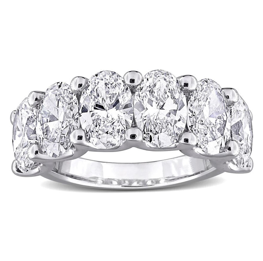 6ct Oval Diamond U Prong Wedding Anniversary Ring 14k Gold Lab Grown