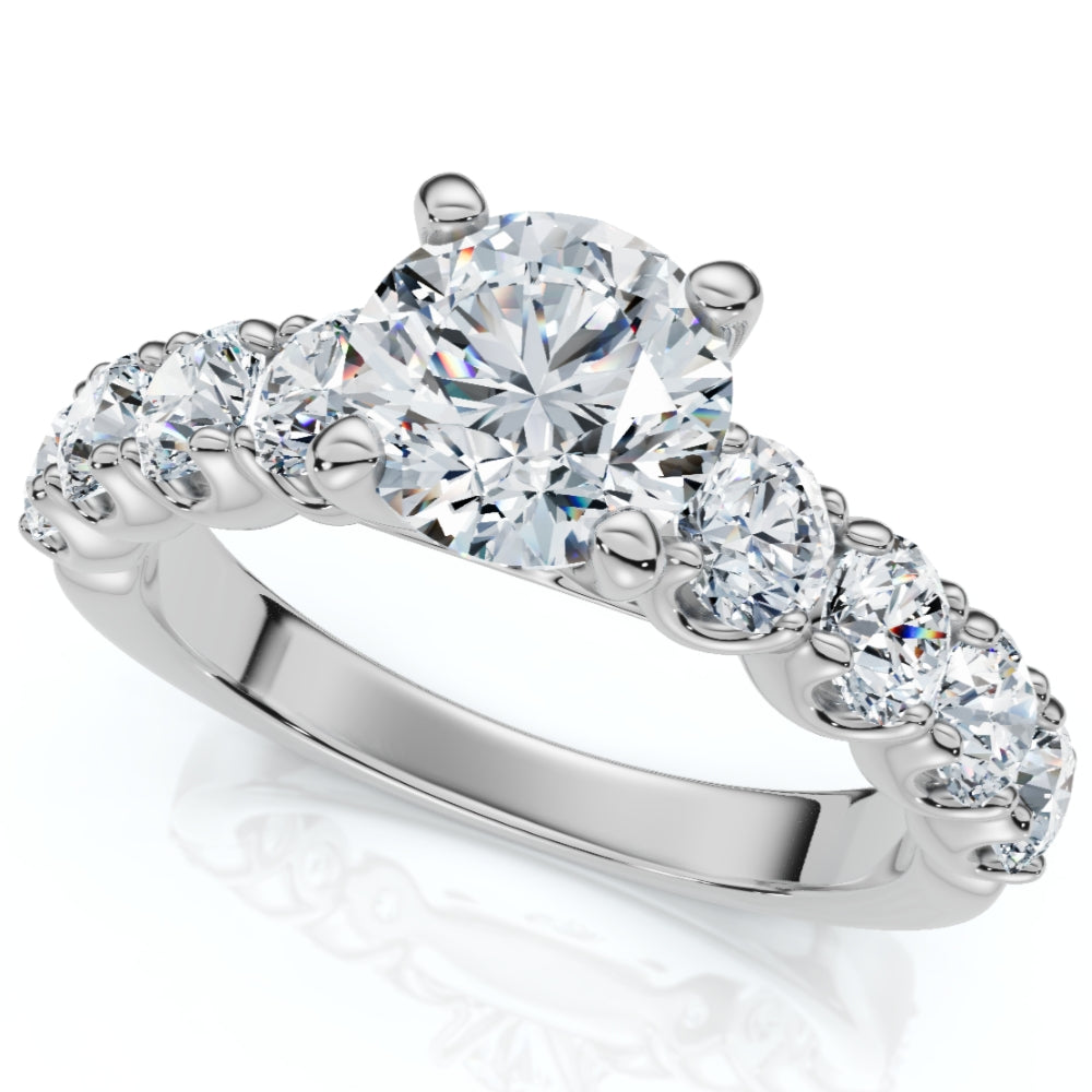 Certified 3ct Diamond Engagement Ring 14k Gold Lab Grown