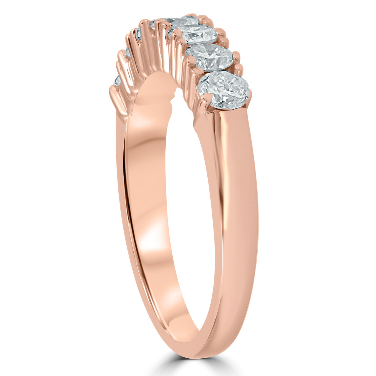 1ct Diamond Rose Gold Wedding Anniversary Ring 14K