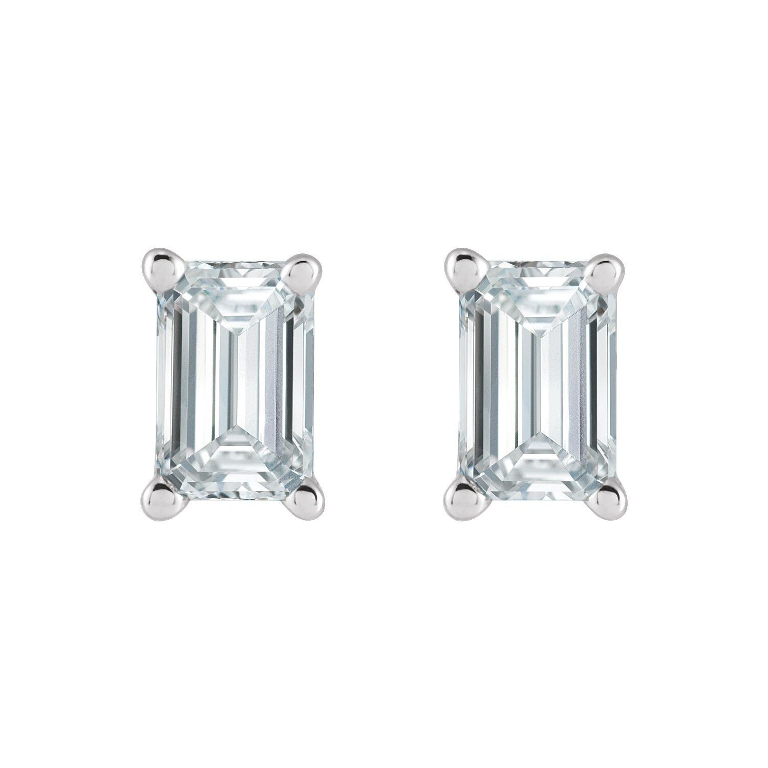 14K Gold 1 1/2ct Lab-grown Diamond Earrings Clarity SI Color G-H