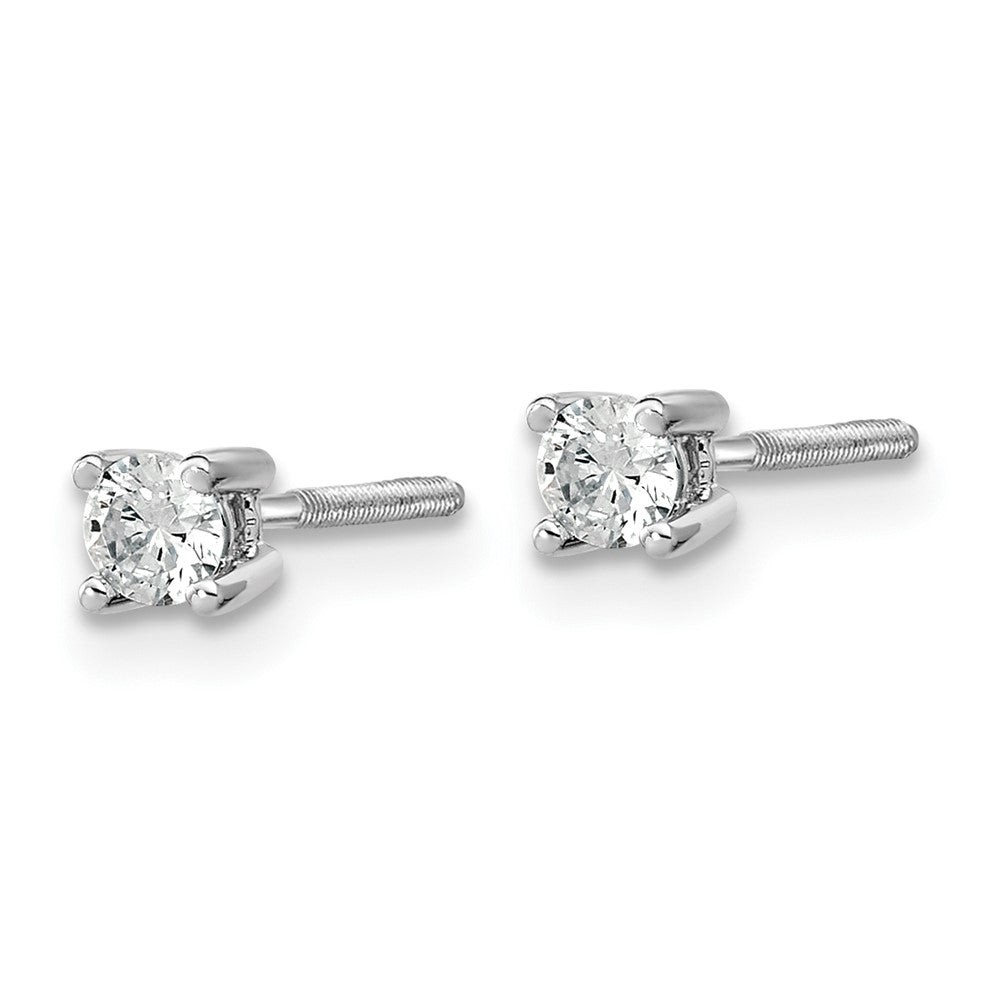 14k Gold 1/5 CTW Lab Grown Diamond Screwback Stud Earrings