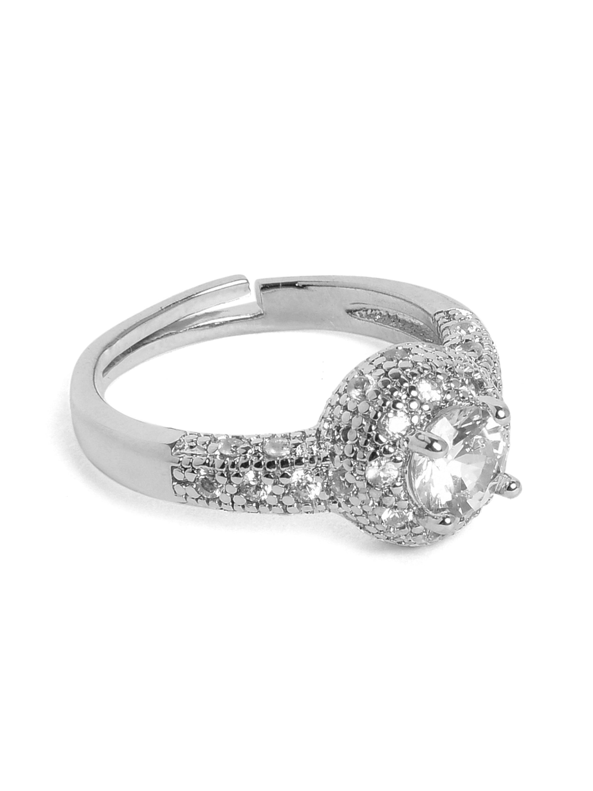 Silver Oxidised Designer Ring