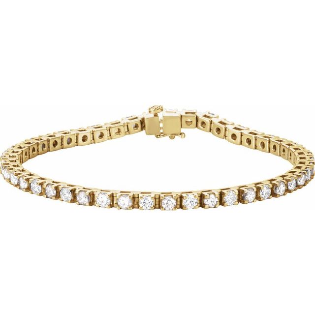 3.4Ct Lab-grown Diamond Bracelet in 14K Yellow Gold