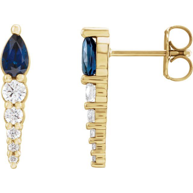 1.4Ct Lab-grown and Natural Diamond Earrings in 14K White Gold