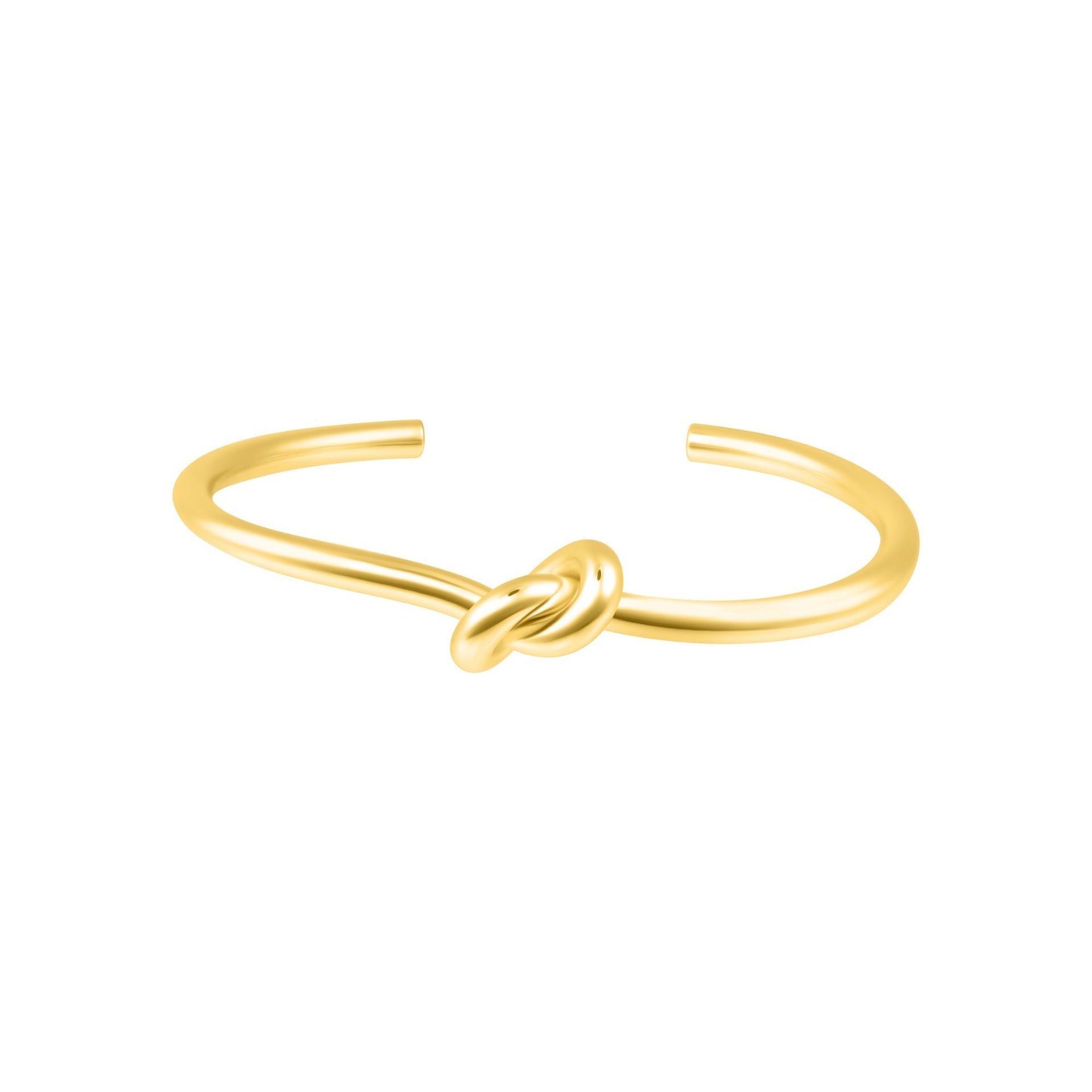 14k Gold Plated Knot Cuff Bracelet