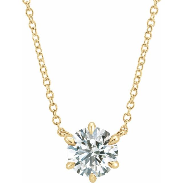 1.4Ct Lab-grown Diamond Necklace in 14K Yellow Gold