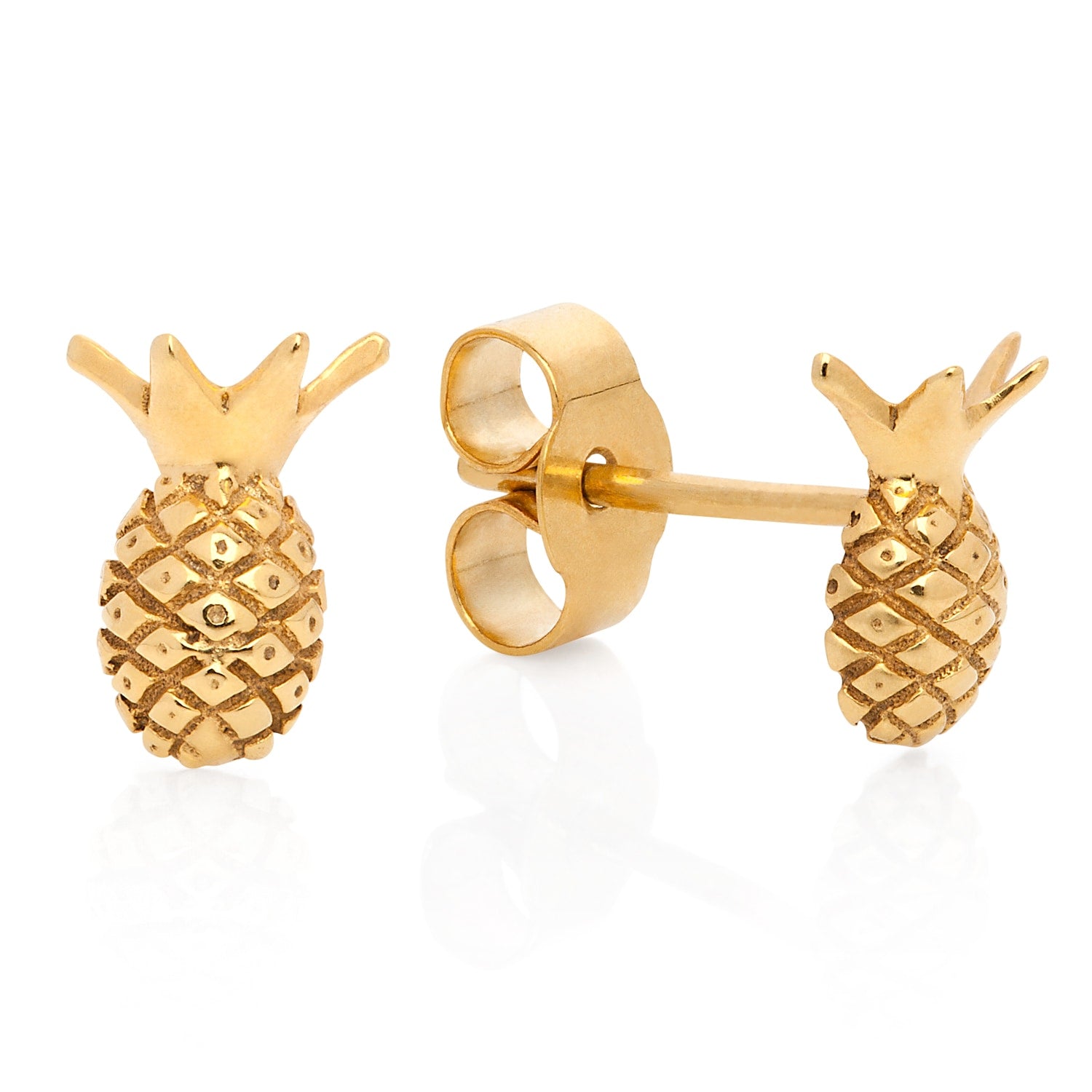 Pineapple Earrings - Gold