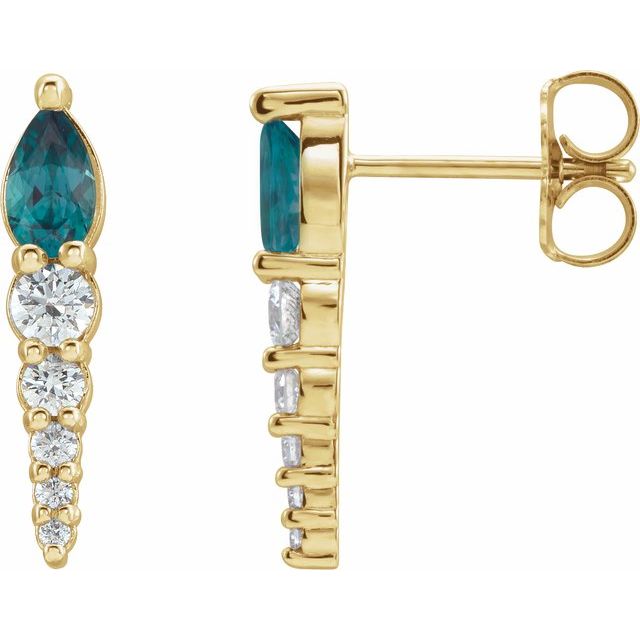 1.4Ct Lab-grown and Natural Diamond Earrings in 14K White Gold