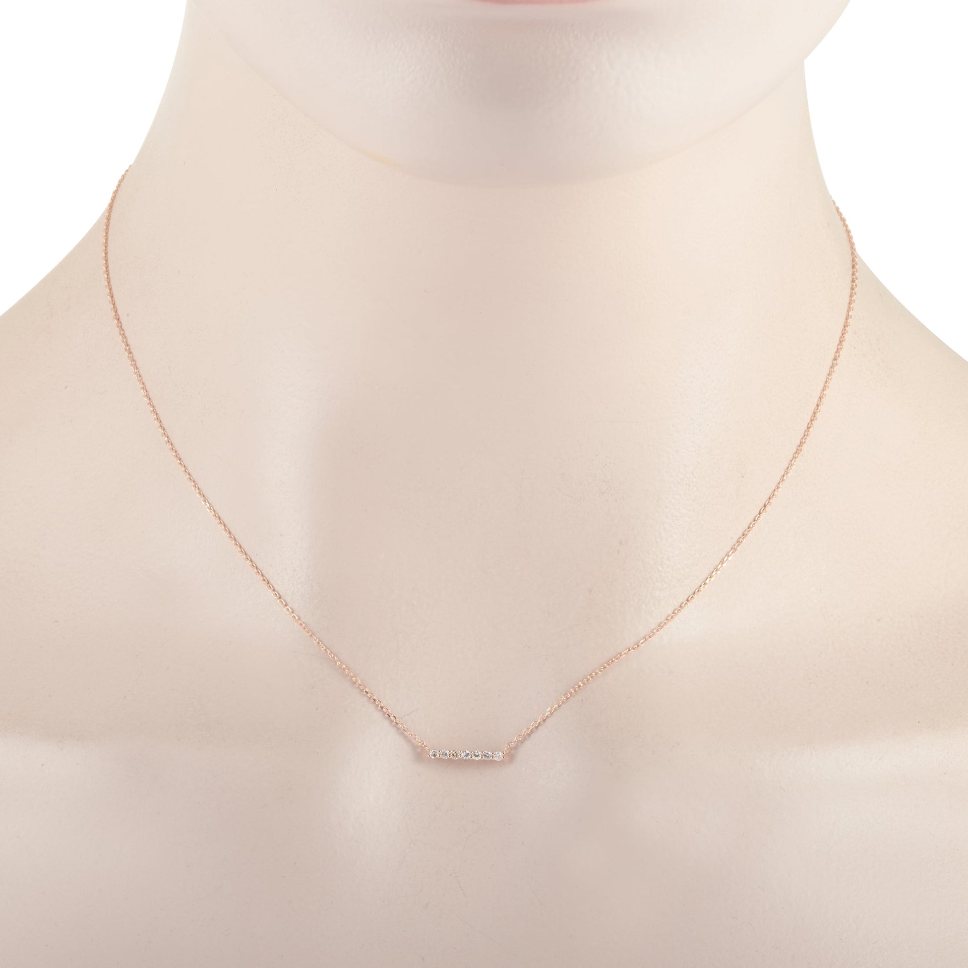 14K Rose Gold 0.10 ct Diamond Necklace