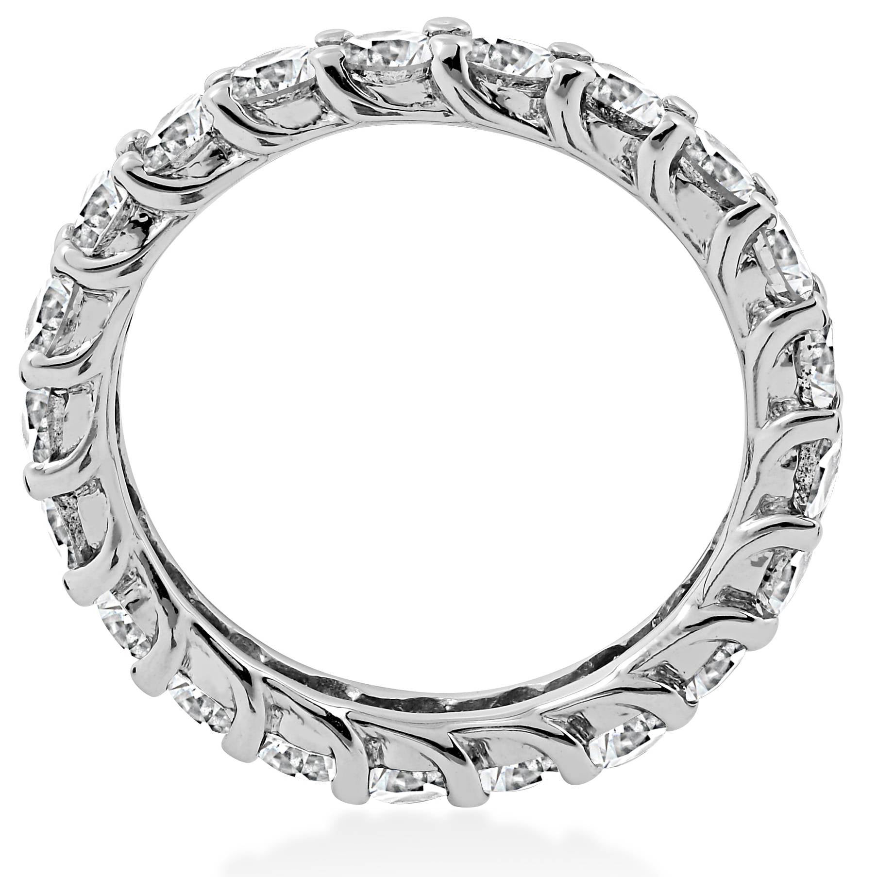 3ct Trellis Diamond Eternity Wedding Ring 14K White Gold