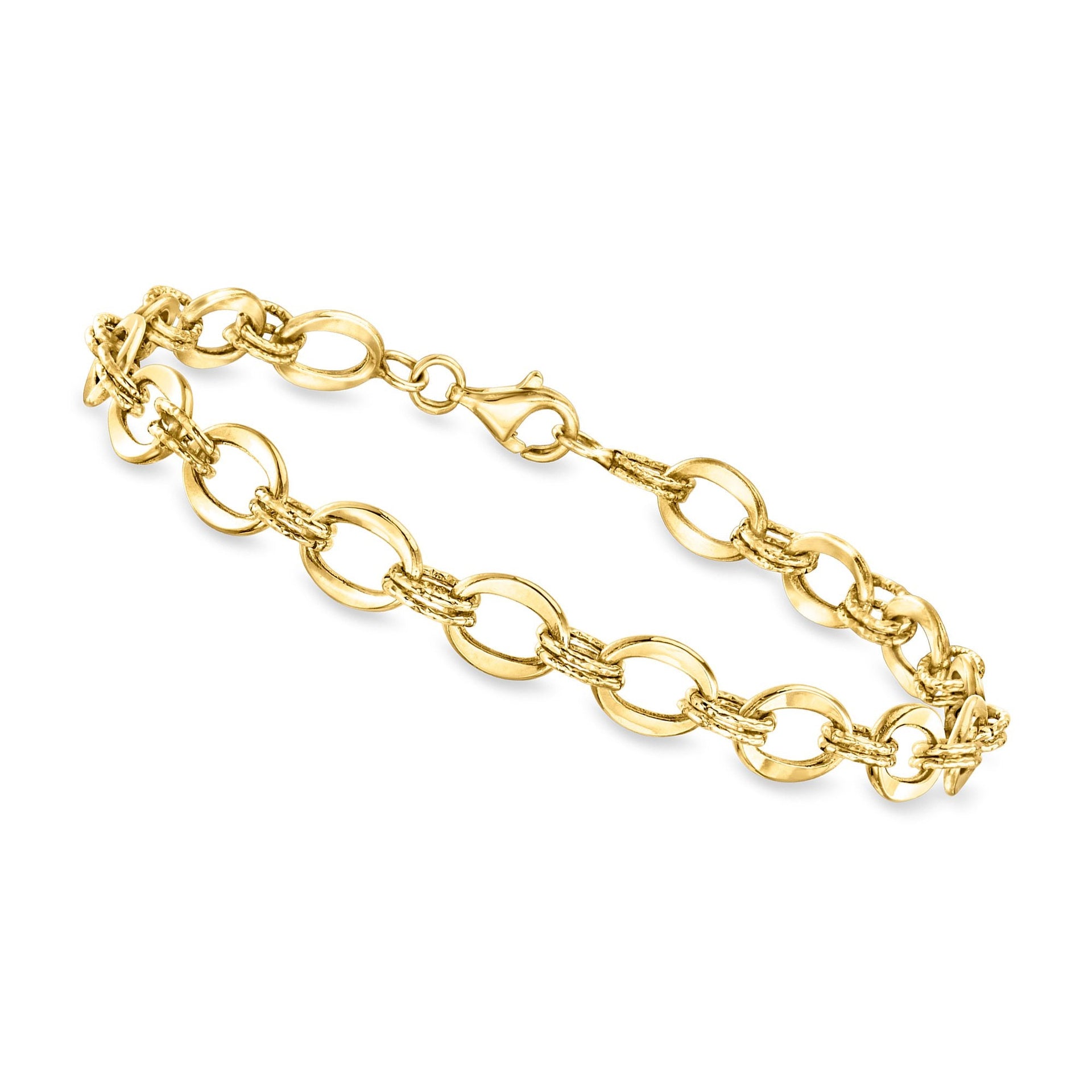 Canaria 10kt Yellow Gold Oval-link Bracelet