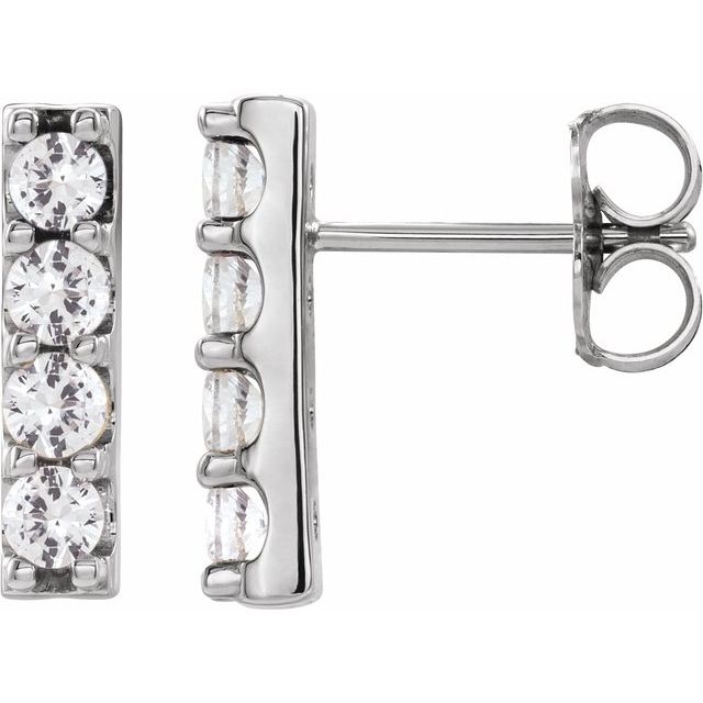 1.2Ct Lab-grown Diamond Earrings in 14K Yellow Gold