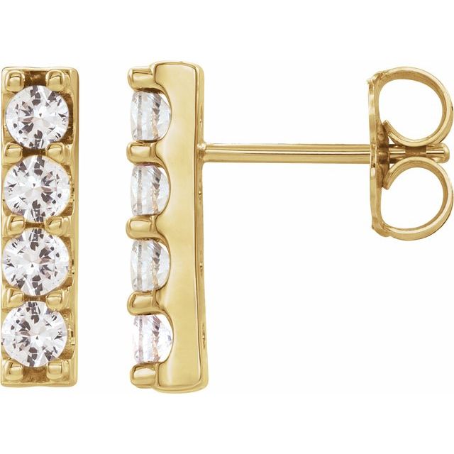 1.2Ct Lab-grown Diamond Earrings in 14K Yellow Gold