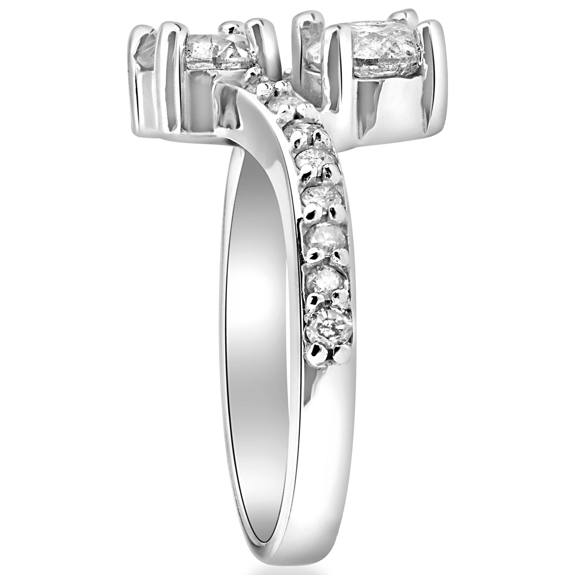 2 Carat Forever Us Two Stone Round Diamond Engagement Ring 14K White Gold