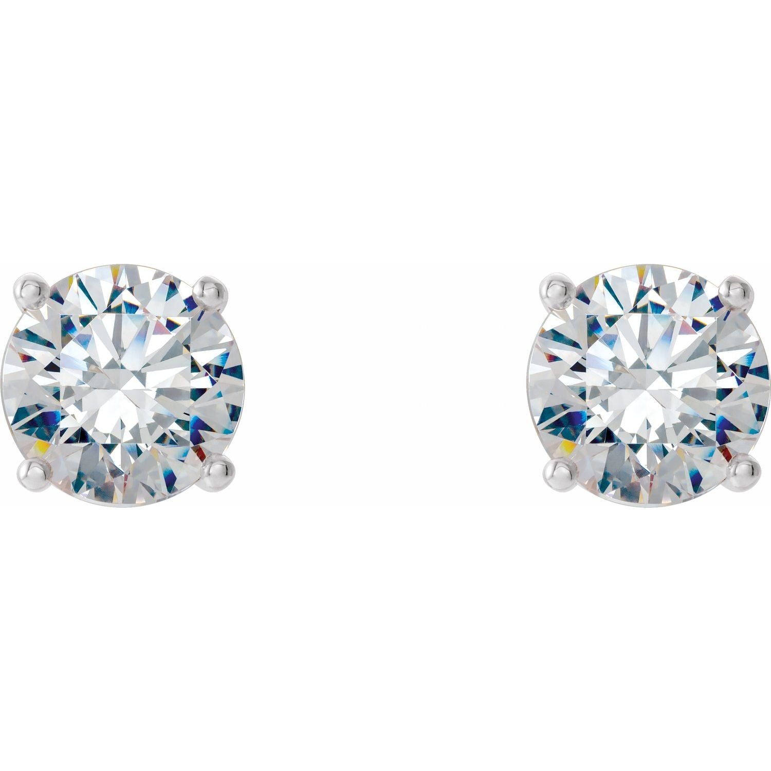 14K Gold 1/2ct Lab-grown Diamond Stud Earrings Clarity VS Color F-G