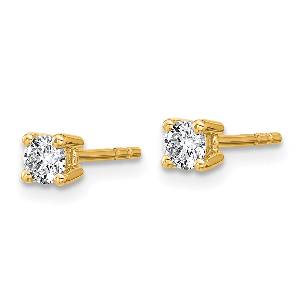 14k Gold 1/3 CT Round Lab Grown Diamond Stud Earrings VS Clarity D-E Color