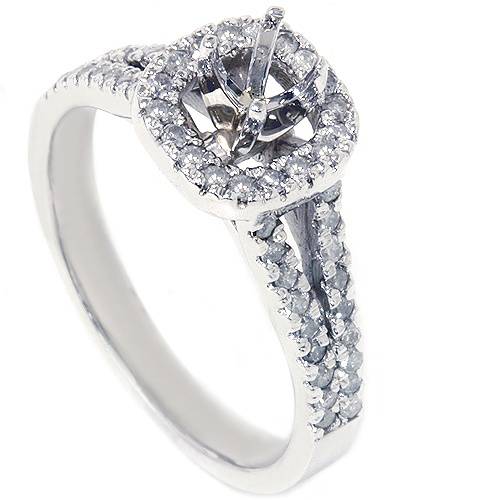 1/3ct Diamond Halo Ring 14K White Gold