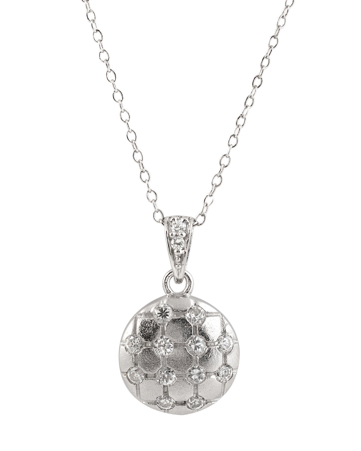 Sterling Silver Cubic Zirconia Sphere Pendant