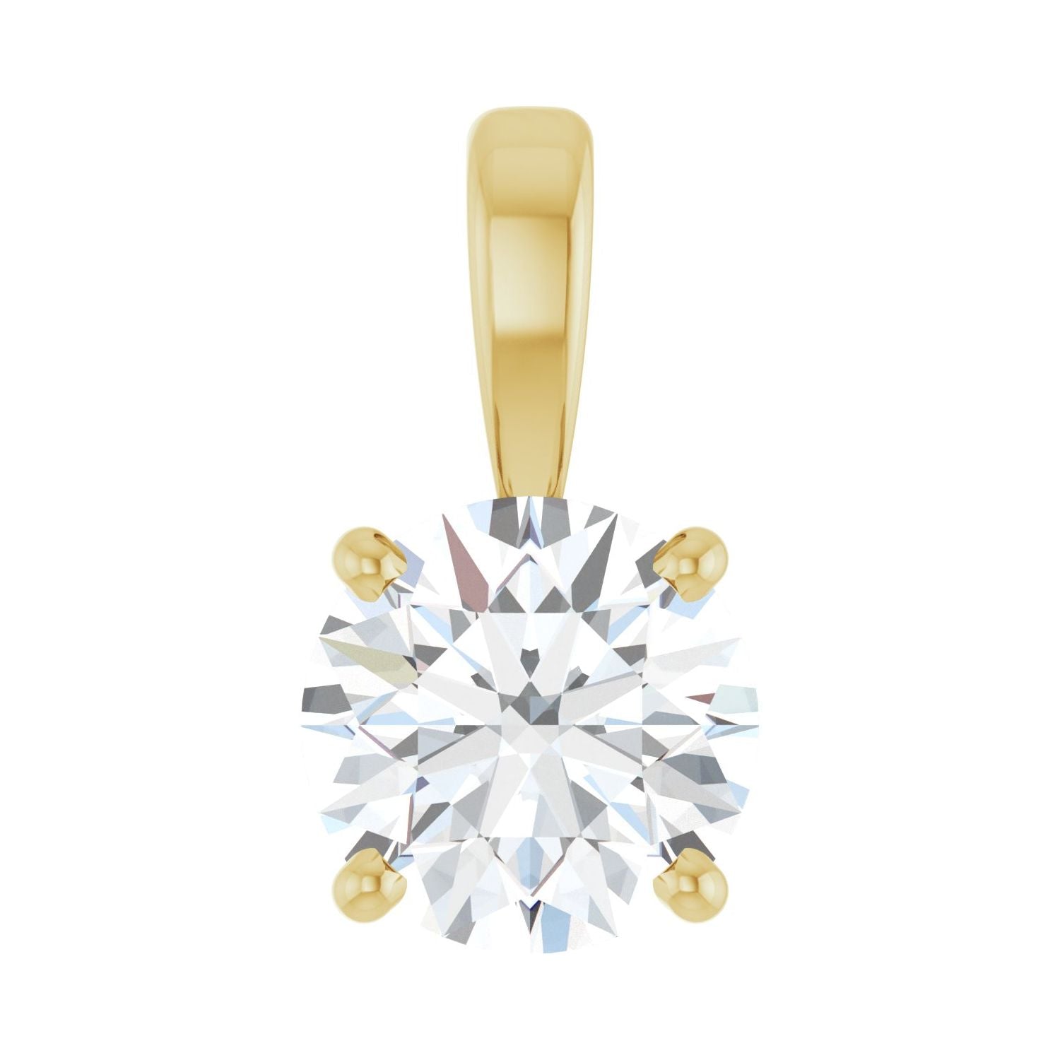 14k Gold 1ct Lab-grown Diamond Pendant