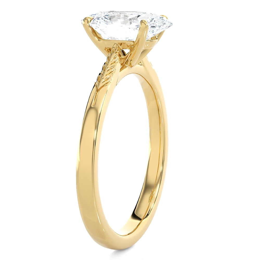 Certified 2 1/2 ct Oval Solitaire Diamond Engagement Ring in 14k Gold Lab Grown