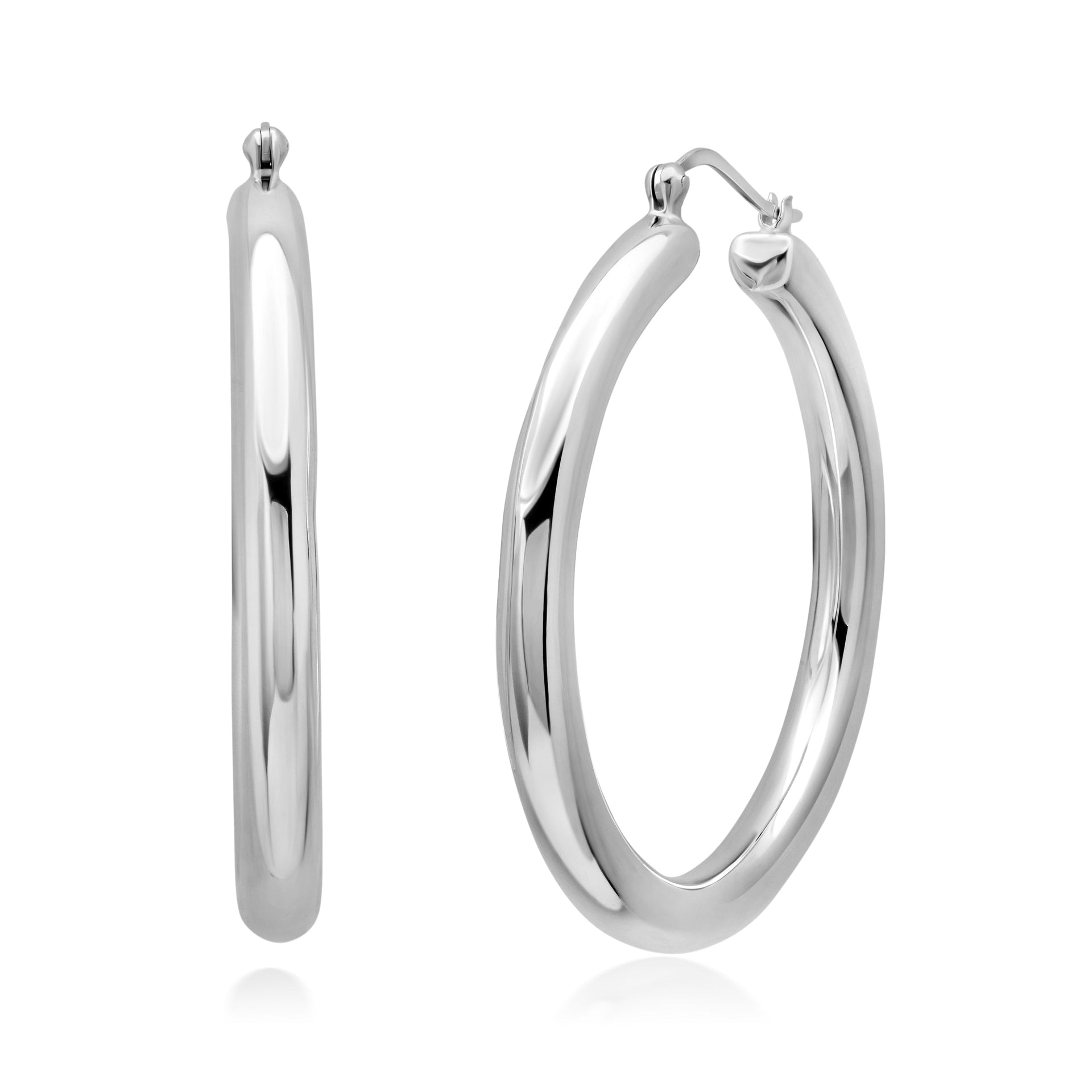 Sterling Silver 50X5 MM Hoop Earrings