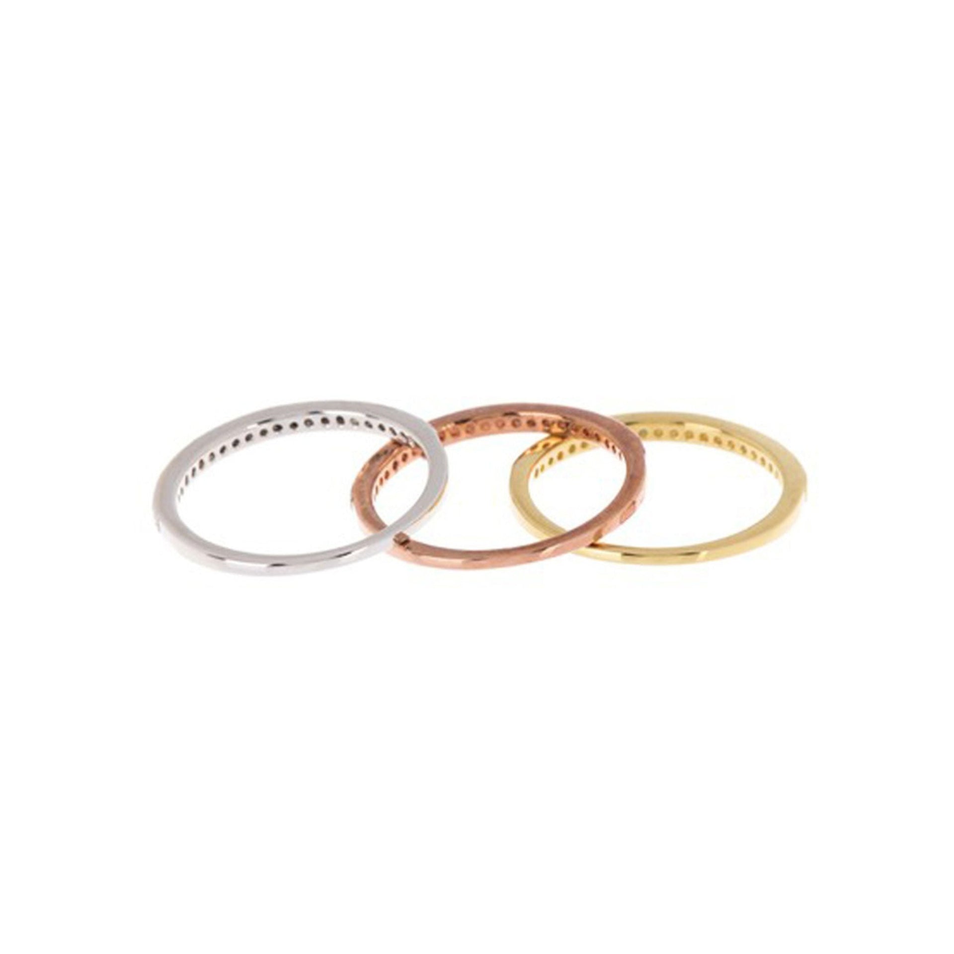 Adornia Half Eternity Band Stacking Ring Set