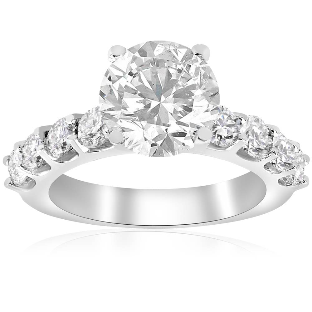 3 carat Enhanced Diamond Engagement Half Eternity Ring 14K White Gold