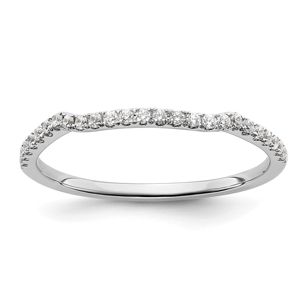 14k White Gold Lab Grown Diamond Wedding Band Ring 0.15ct Clarity- VS Color- G-H