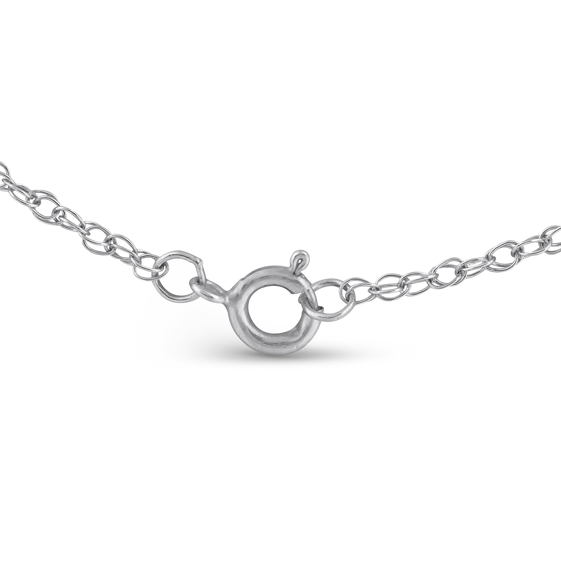 1/2 Ct Diamond Circle Pendant White Gold Lab Grown Necklace