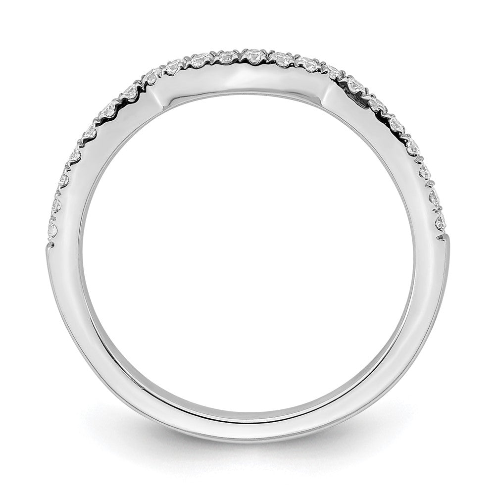 14k White Gold Lab Grown Diamond Wedding Band Ring 1/5ct Clarity- VS Color- D-E