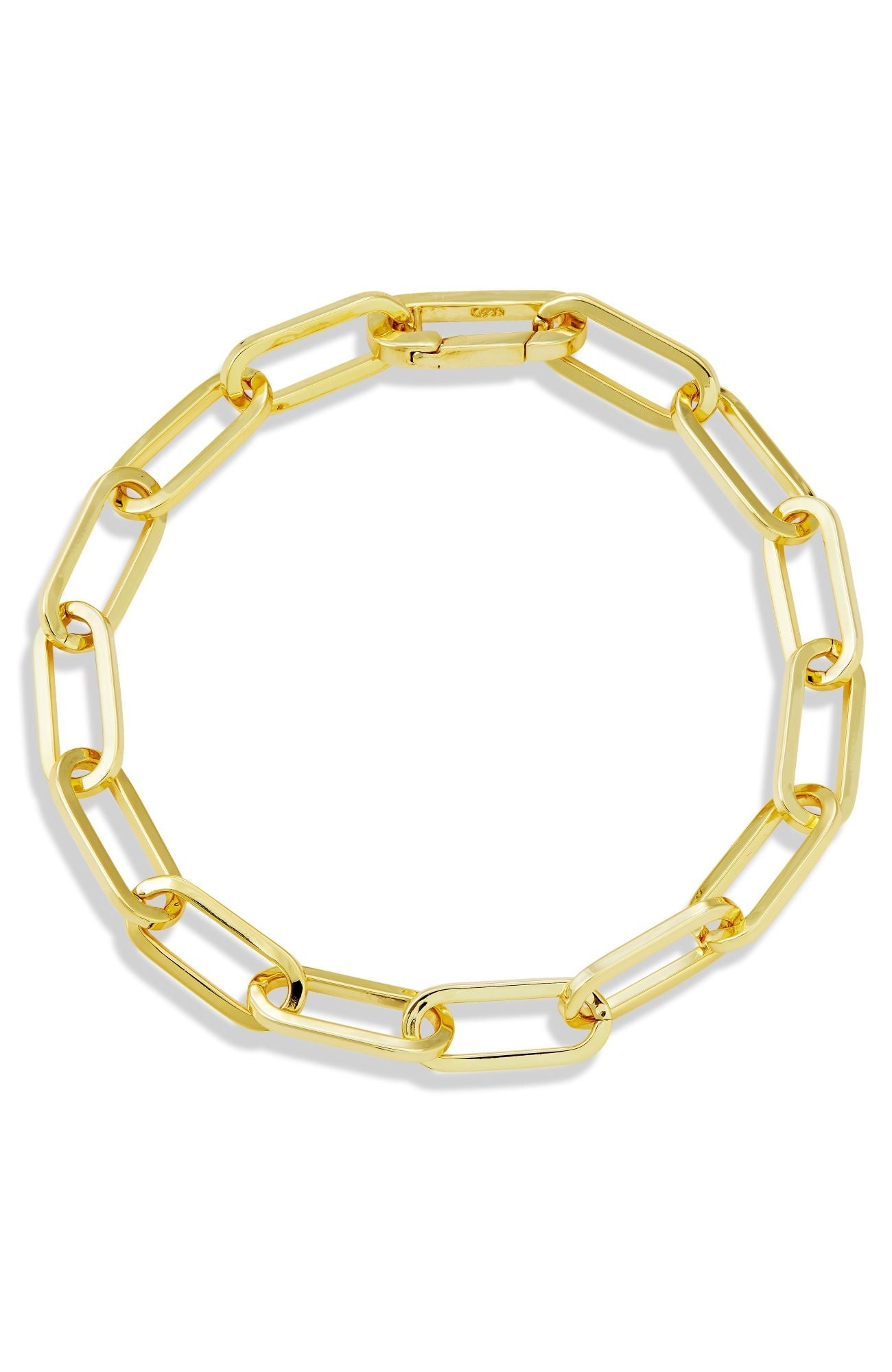 18k Gold Plated Paperclip Link Bracelet