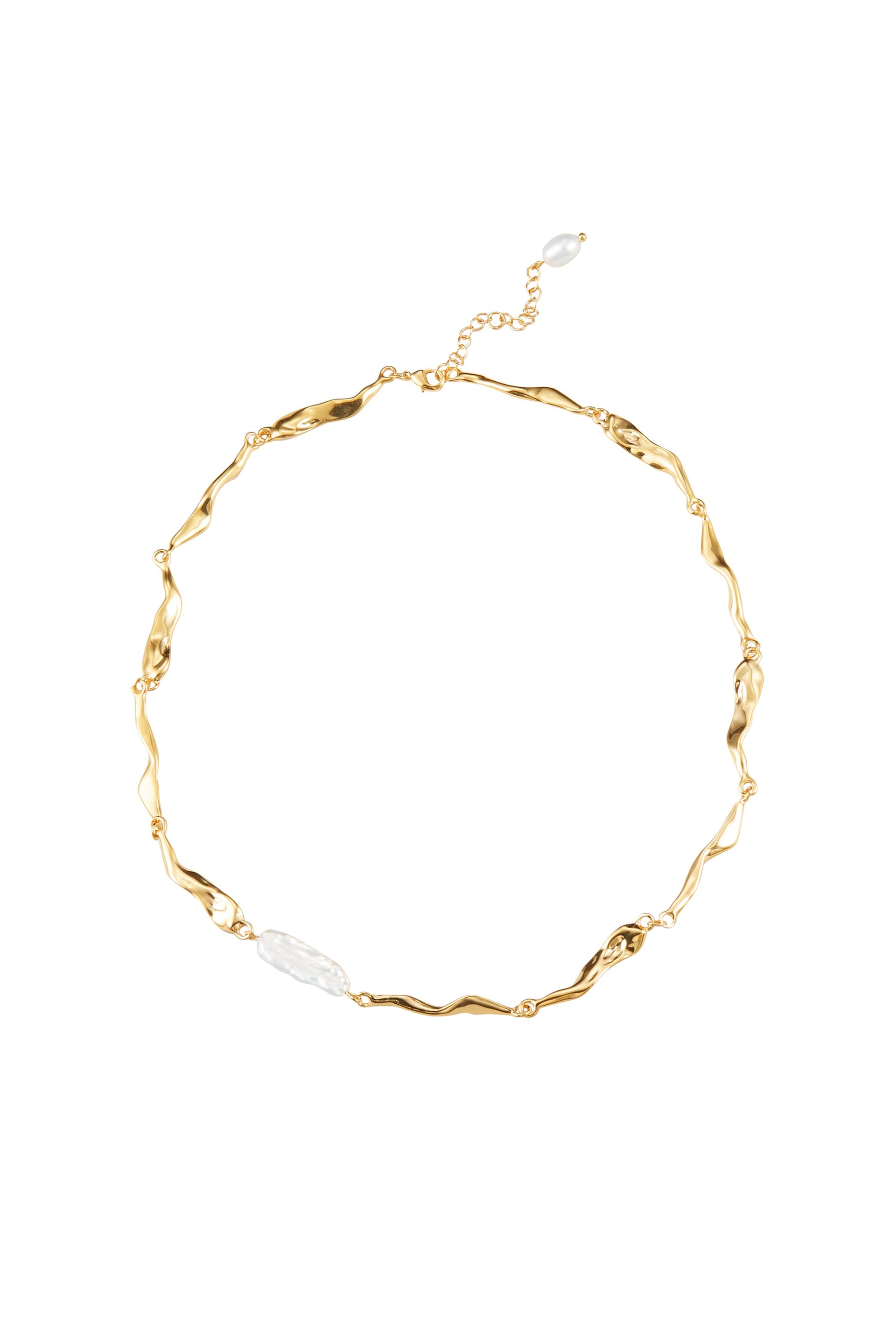 Molten Baroque Pearl Necklace
