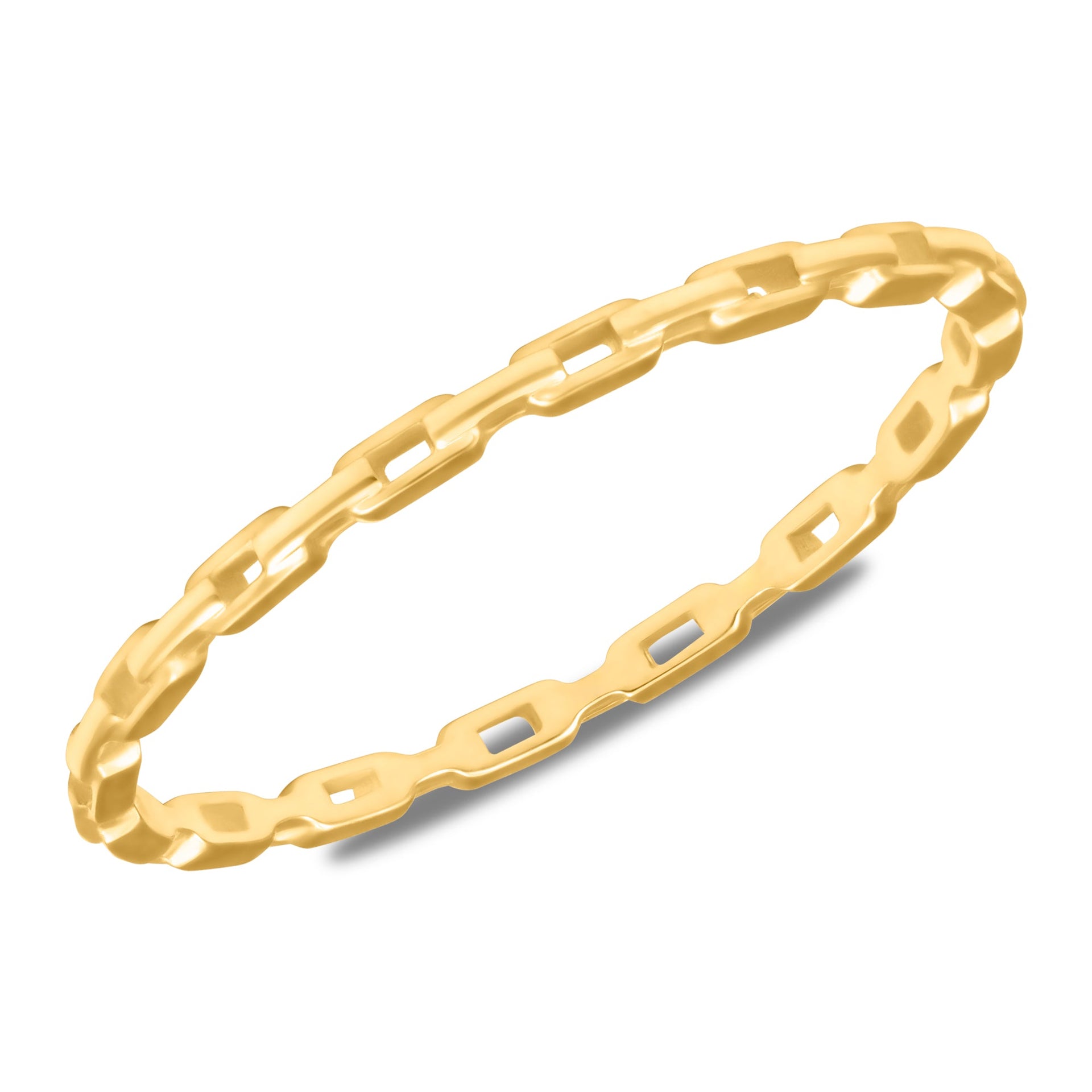 14k Yellow Gold Chain Link Ring