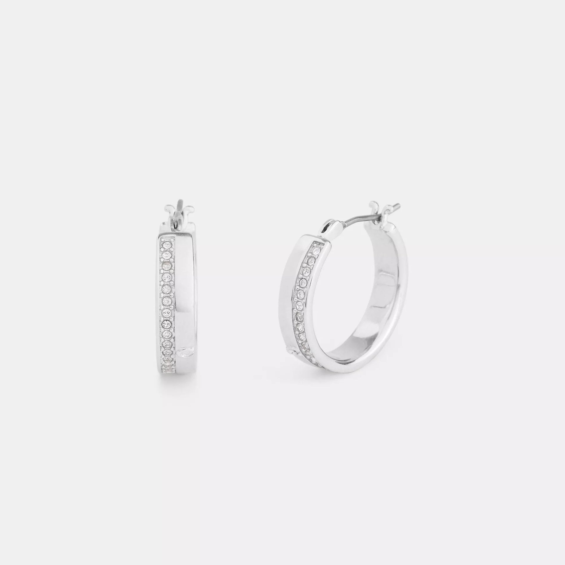Coach Pavé Hoop Earrings