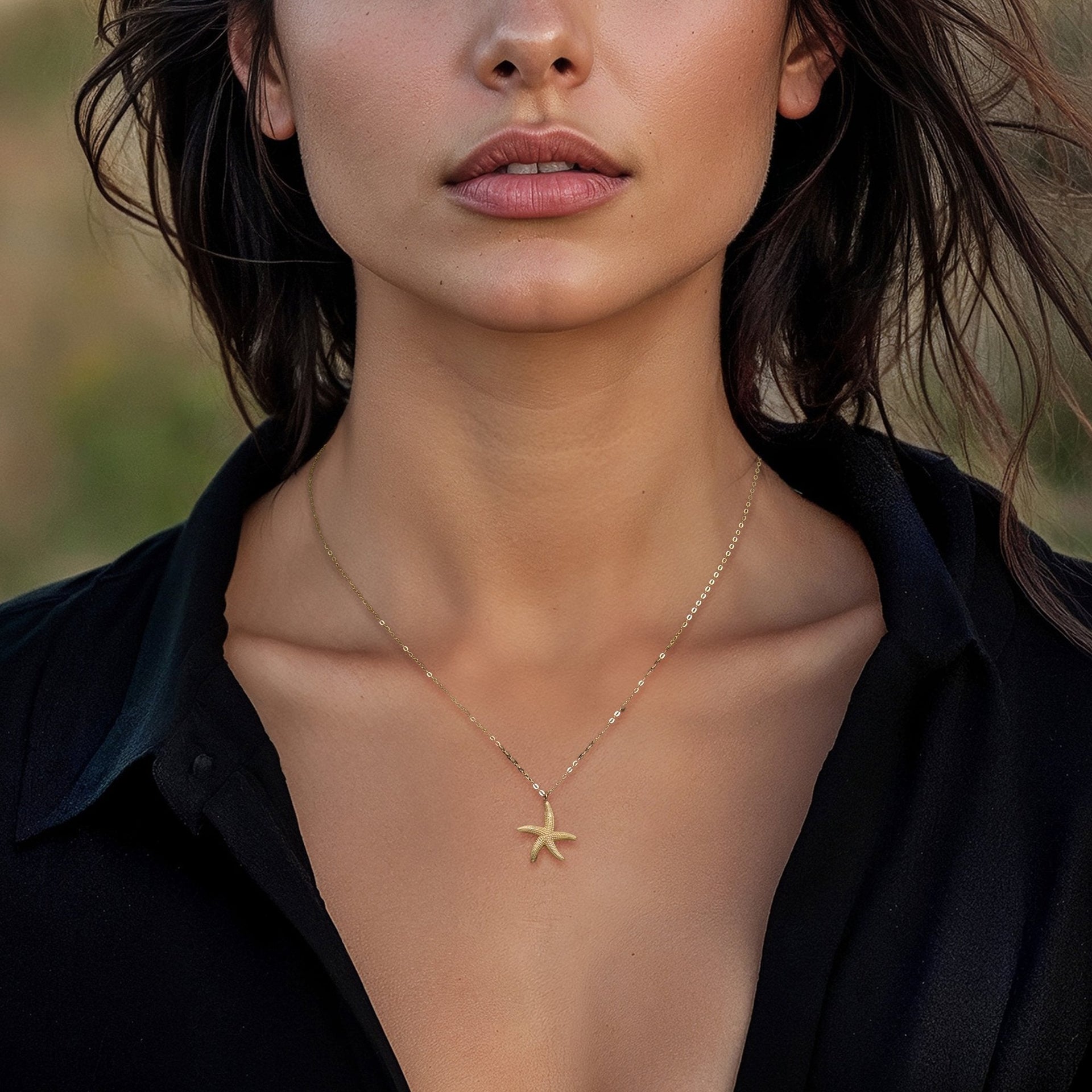 Canaria Fine Jewelry Italian 10kt Yellow Gold Starfish Necklace