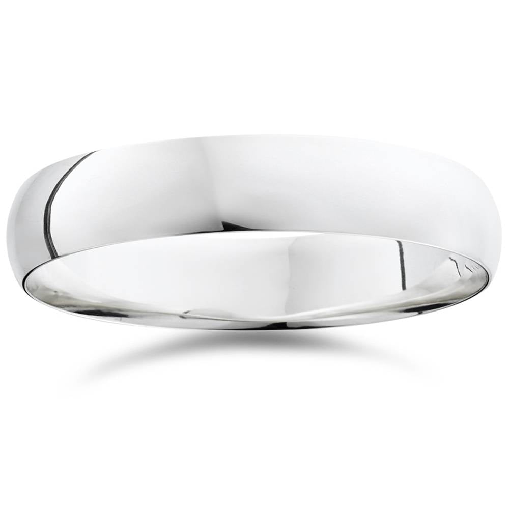 5mm Dome High Polished Wedding Band 950 Platinum Size Selectable